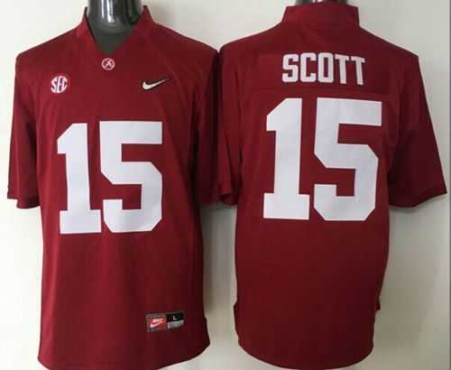 Alabama Crimson Tide #15 JK Scott Red 2016 National Championship Stitched NCAA Jersey,We sell and wholesale Alabama Crimson Tide #15 JK Scott Red 2016 National Championship Stitched NCAA Jersey on line form chian!