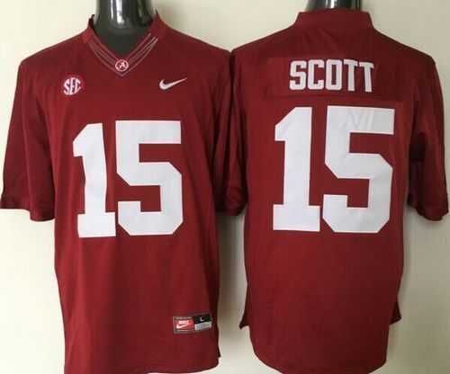 Alabama Crimson Tide #15 JK Scott Red Stitched NCAA Jersey,We sell and wholesale Alabama Crimson Tide #15 JK Scott Red Stitched NCAA Jersey on line form chian!