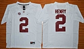 Alabama Crimson Tide #2 Derrick Henry White 2016 National Championship Stitched NCAA Jersey,baseball caps,new era cap wholesale,wholesale hats