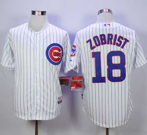 Chicago Cubs #18 Ben Zobrist White Cool Base Stitched MLB Jersey,We sell and wholesale Chicago Cubs #18 Ben Zobrist White Cool Base Stitched MLB Jersey on line form chian!
