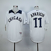 Chicago White Sox #11 Luis Aparicio White 1976 Turn Back The Clock Stitched MLB Jersey,baseball caps,new era cap wholesale,wholesale hats