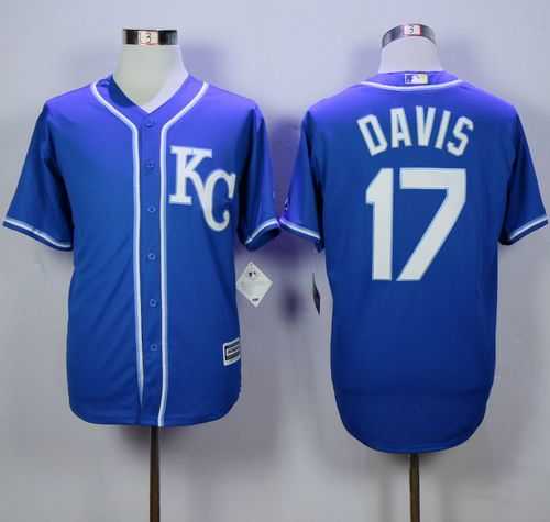 Kansas City Royals #17 Wade Davis Blue Alternate 2 New Cool Base Stitched MLB Jersey,We sell and wholesale Kansas City Royals #17 Wade Davis Blue Alternate 2 New Cool Base Stitched MLB Jersey on line form chian!