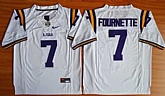 LSU Tigers #7 Leonard Fournette White Limited Stitched NCAA Jersey,baseball caps,new era cap wholesale,wholesale hats
