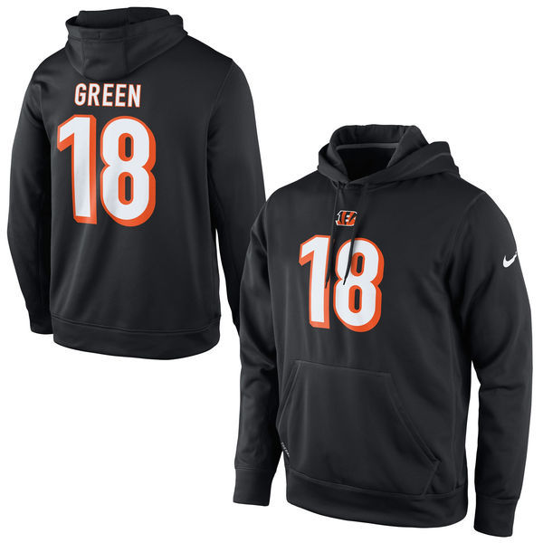 Men's Cincinnati Bengals #18 A.J. Green Black Player Pullover Performance Nike NFL Hoodie,We sell and wholesale Men's Cincinnati Bengals #18 A.J. Green Black Player Pullover Performance Nike NFL Hoodie on line form chian!