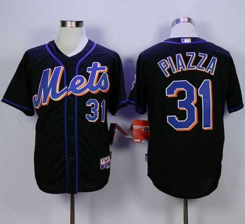 New York Mets #31 Mike Piazza Black Cool Base Stitched MLB Jersey,We sell and wholesale New York Mets #31 Mike Piazza Black Cool Base Stitched MLB Jersey on line form chian!