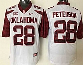 Oklahoma Sooners #28 Adrian Peterson White New XII Stitched NCAA Jersey,baseball caps,new era cap wholesale,wholesale hats