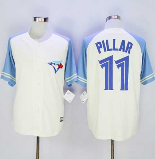 Toronto Blue Jays #11 Kevin Pillar CreamBlue Exclusive New Cool Base Stitched MLB Jersey,We sell and wholesale Toronto Blue Jays #11 Kevin Pillar CreamBlue Exclusive New Cool Base Stitched MLB Jersey on line form chian!