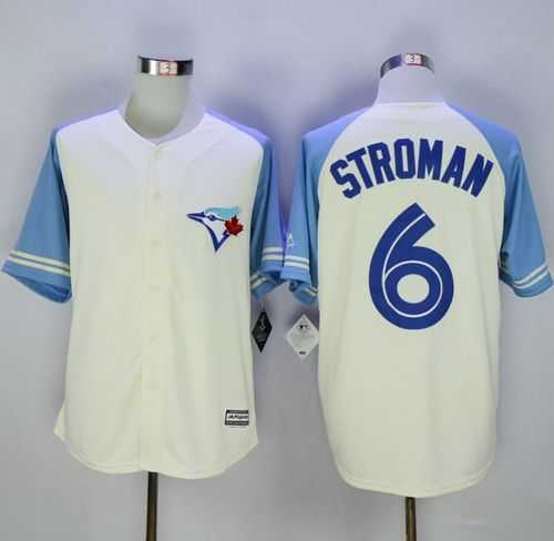 Toronto Blue Jays #6 Marcus Stroman Cream Blue Exclusive New Cool Base Stitched MLB Jersey,We sell and wholesale Toronto Blue Jays #6 Marcus Stroman Cream Blue Exclusive New Cool Base Stitched MLB Jersey on line form chian!