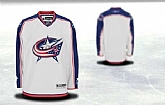 Men Columbus Blue Jackets Customized White Stitched Hockey Jersey