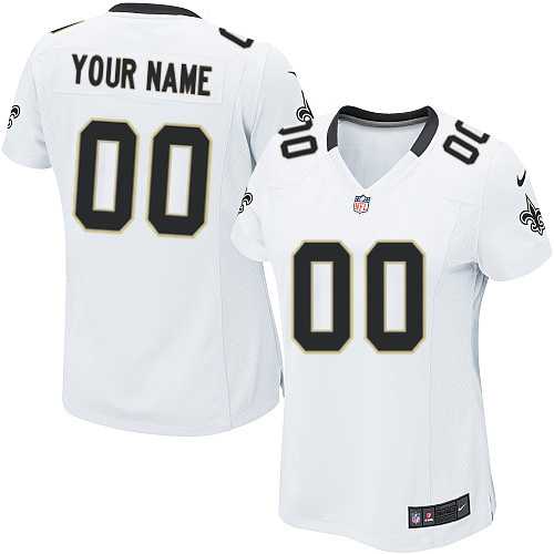 Women Nike New Orleans Saints Customized White Team Color Stitched NFL Game Jersey,We sell and wholesale Women Nike New Orleans Saints Customized White Team Color Stitched NFL Game Jersey on line form chian!