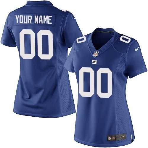 Women Nike New York Giants Customized Blue Team Color Stitched NFL Game Jersey,We sell and wholesale Women Nike New York Giants Customized Blue Team Color Stitched NFL Game Jersey on line form chian!