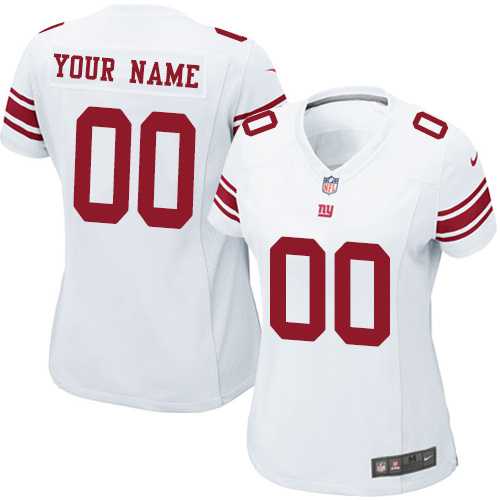Women Nike New York Giants Customized White Team Color Stitched NFL Game Jersey,We sell and wholesale Women Nike New York Giants Customized White Team Color Stitched NFL Game Jersey on line form chian!