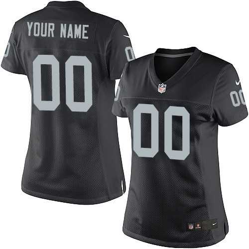 Women Nike Oakland Raiders Customized Balck Team Color Stitched NFL Game Jersey,We sell and wholesale Women Nike Oakland Raiders Customized Balck Team Color Stitched NFL Game Jersey on line form chian!