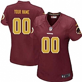 Women Nike Washington Redskins Customized Red-Golden Team Color Stitched NFL Game Jersey,baseball caps,new era cap wholesale,wholesale hats