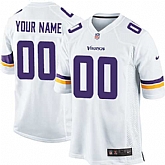 Youth Nike Minnesota Vikings Customized White Team Color Stitched NFL Game Jersey,baseball caps,new era cap wholesale,wholesale hats