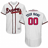 Atlanta Braves Customized Majestic Flexbase Collection Stitched Baseball WEM Jersey - White,baseball caps,new era cap wholesale,wholesale hats