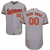 Baltimore Orioles Customized Majestic Flexbase Collection Stitched Baseball WEM Jersey - Gray,baseball caps,new era cap wholesale,wholesale hats