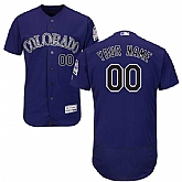 Colorado Rockies Customized Majestic Flexbase Collection Stitched Baseball WEM Jersey - Purple,baseball caps,new era cap wholesale,wholesale hats