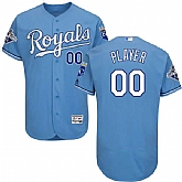 Kansas City Royal Blues Customized Majestic Flexbase World Series Champions Stitched Baseball WEM Jersey - Light Blue,baseball caps,new era cap wholesale,wholesale hats