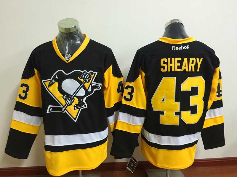 Pittsburgh Penguins #43 Sheary Black-Yellow Third Stitched NHL Jersey,We sell and wholesale Pittsburgh Penguins #43 Sheary Black-Yellow Third Stitched NHL Jersey on line form chian!