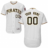 Pittsburgh Pirates Customized Majestic Flexbase Collection Stitched Baseball WEM Jersey - White,baseball caps,new era cap wholesale,wholesale hats