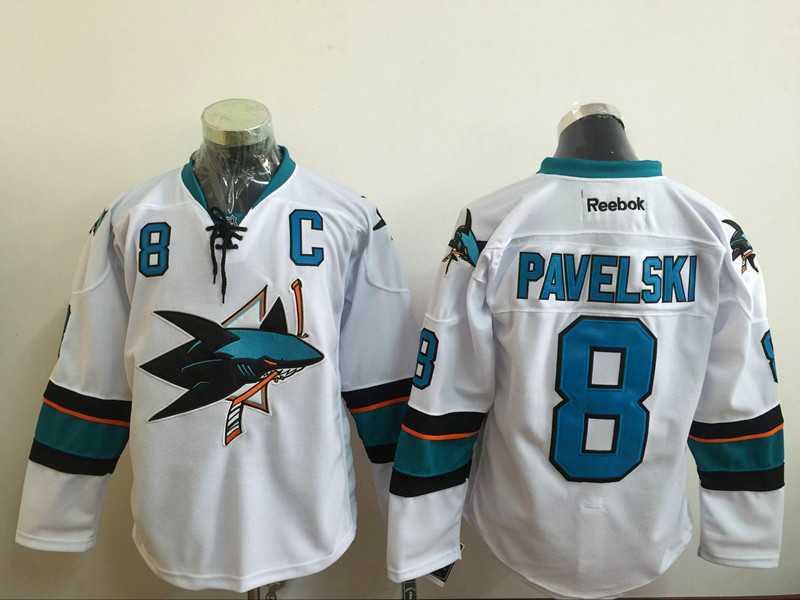 San Jose Sharks #8 Joe Pavelski New White Stitched NHL Jersey,We sell and wholesale San Jose Sharks #8 Joe Pavelski New White Stitched NHL Jersey on line form chian!