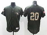 Toronto Blue Jays #20 Josh Donaldson Green Salute To Service 2016 Flexbase Collection Stitched Baseball Jersey,baseball caps,new era cap wholesale,wholesale hats