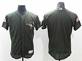 Toronto Blue Jays Customized Men's Green Salute To Service Flexbase Collection Stitched Baseball Jersey,baseball caps,new era cap wholesale,wholesale hats