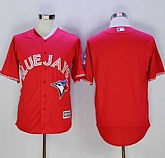Toronto Blue Jays Customized Men's Red New Cool Base 40TH Anniversary Stitched Baseball Jersey,baseball caps,new era cap wholesale,wholesale hats