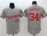 Washington Nationals #34 Bryce Harper Gray 2016 Flexbase Collection Stitched Baseball Jersey,baseball caps,new era cap wholesale,wholesale hats