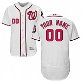 Washington Nationals Customized Majestic Flexbase Collection Stitched Baseball WEM Jersey - White,baseball caps,new era cap wholesale,wholesale hats