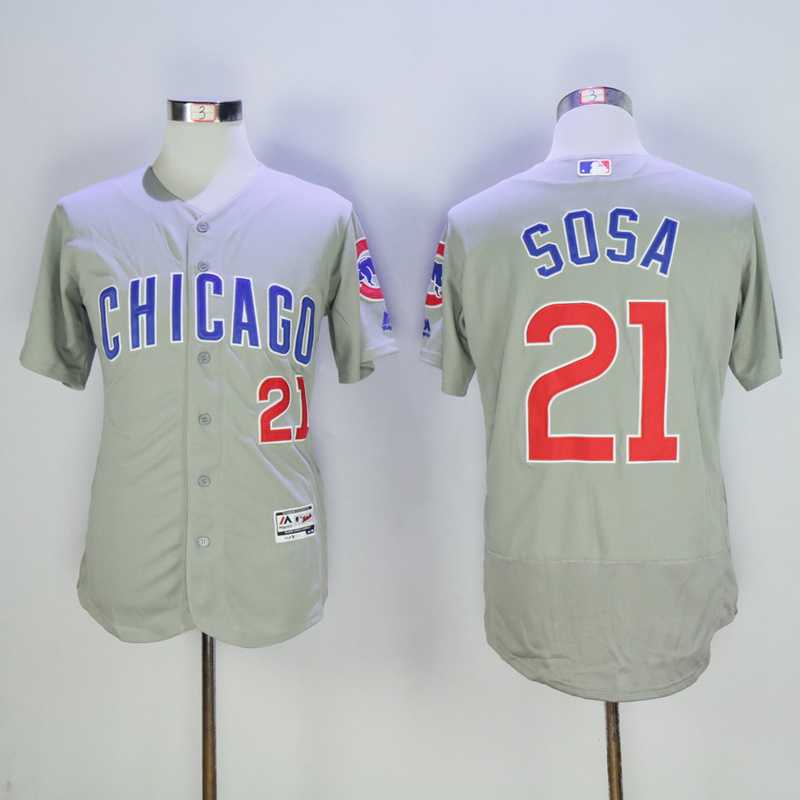 Chicago Cubs #21 Sammy Sosa Mitchell And Ness Gray Flexbase Collection Stitched Jersey,We sell and wholesale Chicago Cubs #21 Sammy Sosa Mitchell And Ness Gray Flexbase Collection Stitched Jersey on line form chian!