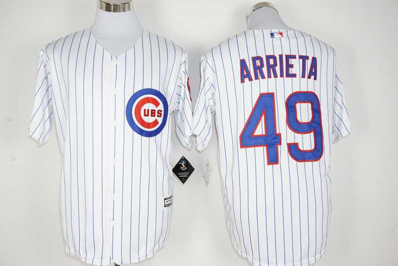 Chicago Cubs #49 Jake Arrieta White New Cool Base Stitched MLB Jersey,We sell and wholesale Chicago Cubs #49 Jake Arrieta White New Cool Base Stitched MLB Jersey on line form chian!