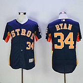 Houston Astros #34 Nolan Ryan New Navy Blue  2016 Flexbase Collection Stitched Baseball Jersey
