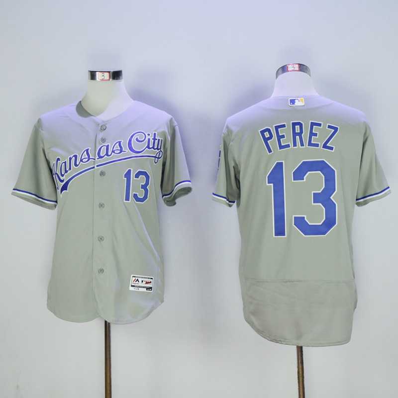 Kansas City Royals #13 Salvador Perez Gray 2016 Flexbase Collection Stitched Jersey,We sell and wholesale Kansas City Royals #13 Salvador Perez Gray 2016 Flexbase Collection Stitched Jersey on line form chian!