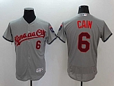Kansas City Royals #6 Lorenzo Cain Independence Day Gray 2016 Flexbase Collection Stitched Baseball Jersey,baseball caps,new era cap wholesale,wholesale hats