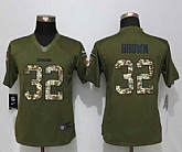 Women Limited Nike Cleveland Browns #32 Brown Green Salute To Service Stitched NFL Jersey,baseball caps,new era cap wholesale,wholesale hats