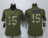 Women Limited Nike Jacksonville Jaguars #15 Robinson Green Salute To Service Stitched NFL Jersey