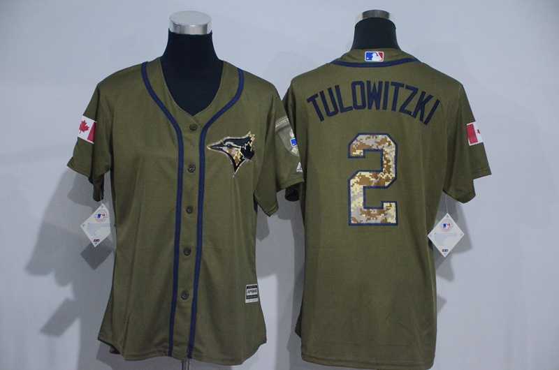 Women Toronto Blue Jays #2 Troy Tulowitzki Green Salute to Service Stitched Baseball Jersey,We sell and wholesale Women Toronto Blue Jays #2 Troy Tulowitzki Green Salute to Service Stitched Baseball Jersey on line form chian!