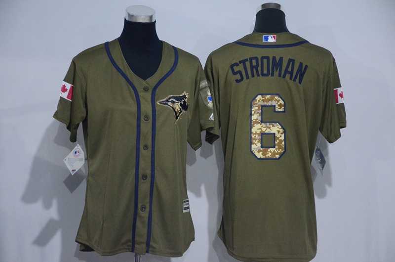 Women Toronto Blue Jays #6 Marcus Stroman Green Salute to Service Stitched Baseball Jersey,We sell and wholesale Women Toronto Blue Jays #6 Marcus Stroman Green Salute to Service Stitched Baseball Jersey on line form chian!