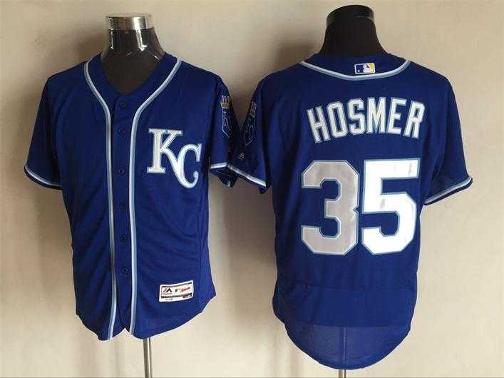 Kansas City Royals #35 Eric Hosmer Blue KC 2016 Flexbase Collection Stitched Baseball Jersey,We sell and wholesale Kansas City Royals #35 Eric Hosmer Blue KC 2016 Flexbase Collection Stitched Baseball Jersey on line form chian!