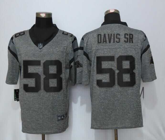 Nike Limited Carolina Panthers #58 Davis SR Gray Men's Gridiron Gray Stitched NFL Jersey,We sell and wholesale Nike Limited Carolina Panthers #58 Davis SR Gray Men's Gridiron Gray Stitched NFL Jersey on line form chian!