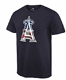 Men's Los Angeles Angels of Anaheim Navy Banner Wave T-Shirt,baseball caps,new era cap wholesale,wholesale hats