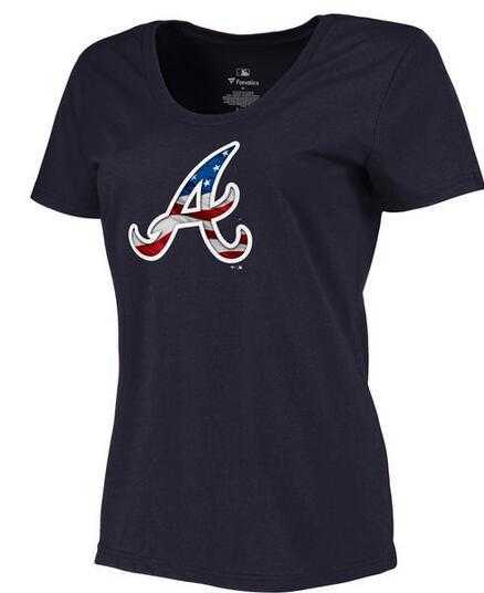 Women's Atlanta Braves Navy Plus Sizes Banner Wave T-Shirt,We sell and wholesale Women's Atlanta Braves Navy Plus Sizes Banner Wave T-Shirt on line form chian!
