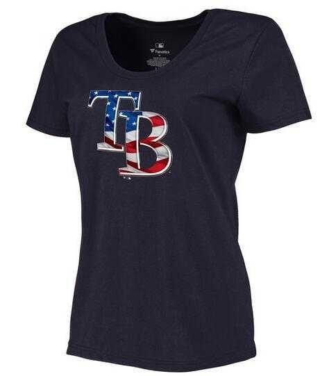 Women's Tampa Bay Rays Navy Plus Sizes Banner Wave T-Shirt,We sell and wholesale Women's Tampa Bay Rays Navy Plus Sizes Banner Wave T-Shirt on line form chian!