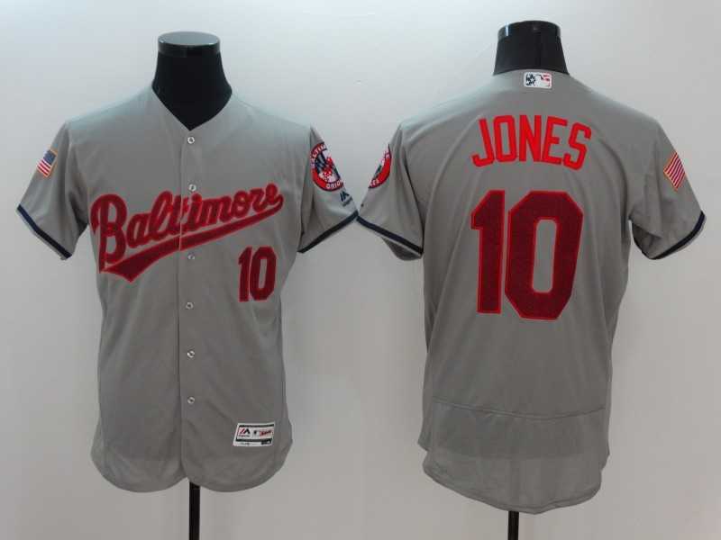 Baltimore Orioles #10 Adam Jones Gray USA Independence Day 2016 Flexbase Collection Stitched Baseball Jersey,We sell and wholesale Baltimore Orioles #10 Adam Jones Gray USA Independence Day 2016 Flexbase Collection Stitched Baseball Jersey on line form chian!