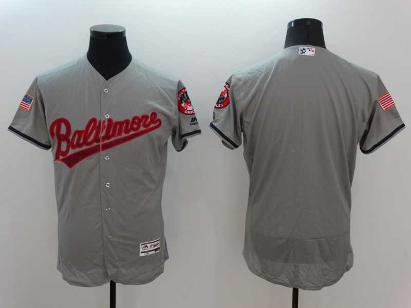Baltimore Orioles Blank Gray USA Independence Day 2016 Flexbase Collection Stitched Baseball Jersey,We sell and wholesale Baltimore Orioles Blank Gray USA Independence Day 2016 Flexbase Collection Stitched Baseball Jersey on line form chian!
