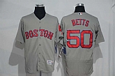 Boston Red Sox #50 Mookie Betts Gray 2016 Flexbase Collection Stitched Baseball Jersey,baseball caps,new era cap wholesale,wholesale hats