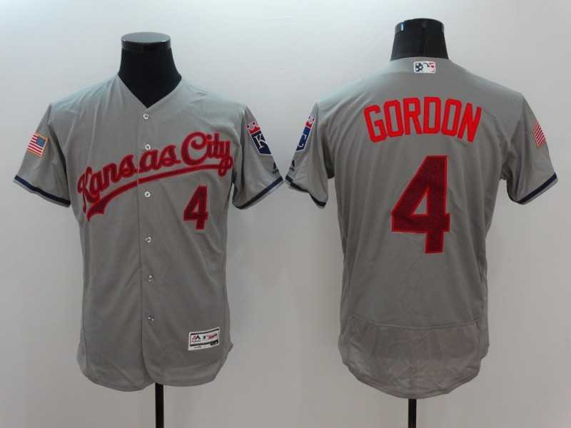 Kansas City Royals #4 Alex Gordon Gray USA Independence Day 2016 Flexbase Collection Stitched Baseball Jersey,We sell and wholesale Kansas City Royals #4 Alex Gordon Gray USA Independence Day 2016 Flexbase Collection Stitched Baseball Jersey on line form chian!