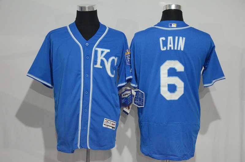 Kansas City Royals #6 Lorenzo Cain Light Blue KC 2016 Flexbase Collection Stitched Baseball Jersey,We sell and wholesale Kansas City Royals #6 Lorenzo Cain Light Blue KC 2016 Flexbase Collection Stitched Baseball Jersey on line form chian!
